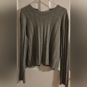 10 Crosby Derek Lam Gray Crew Neck Wool Cashmere Blend Sweater Medium